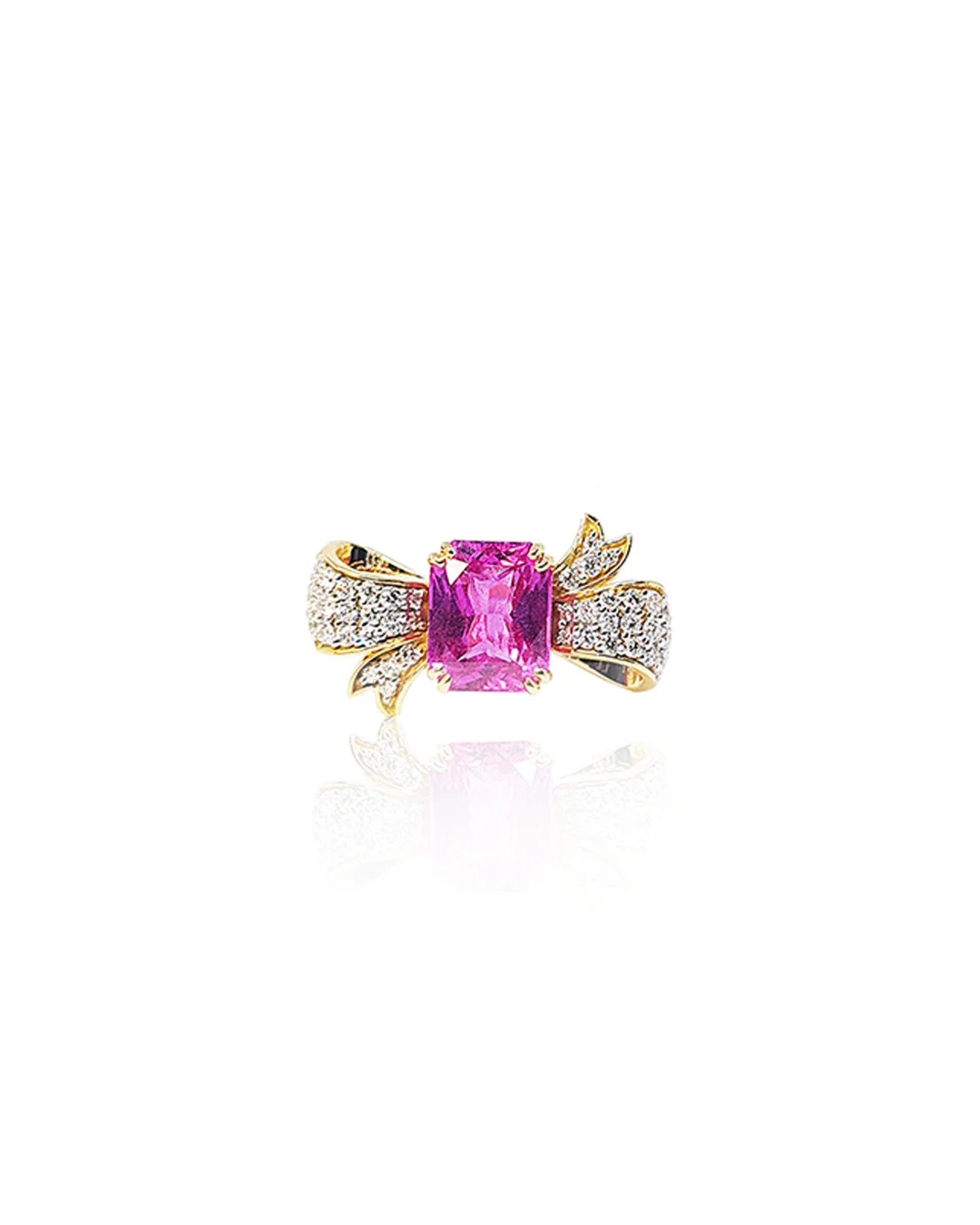 Pink Sapphire Ribbon Ring