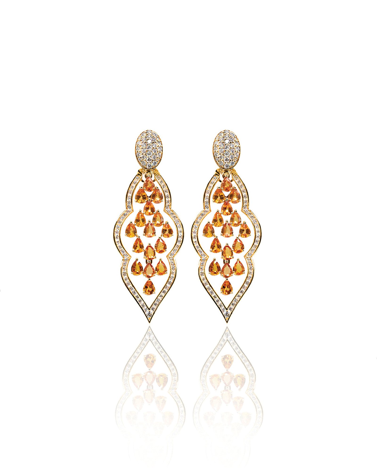 The Golden Cascade Earrings