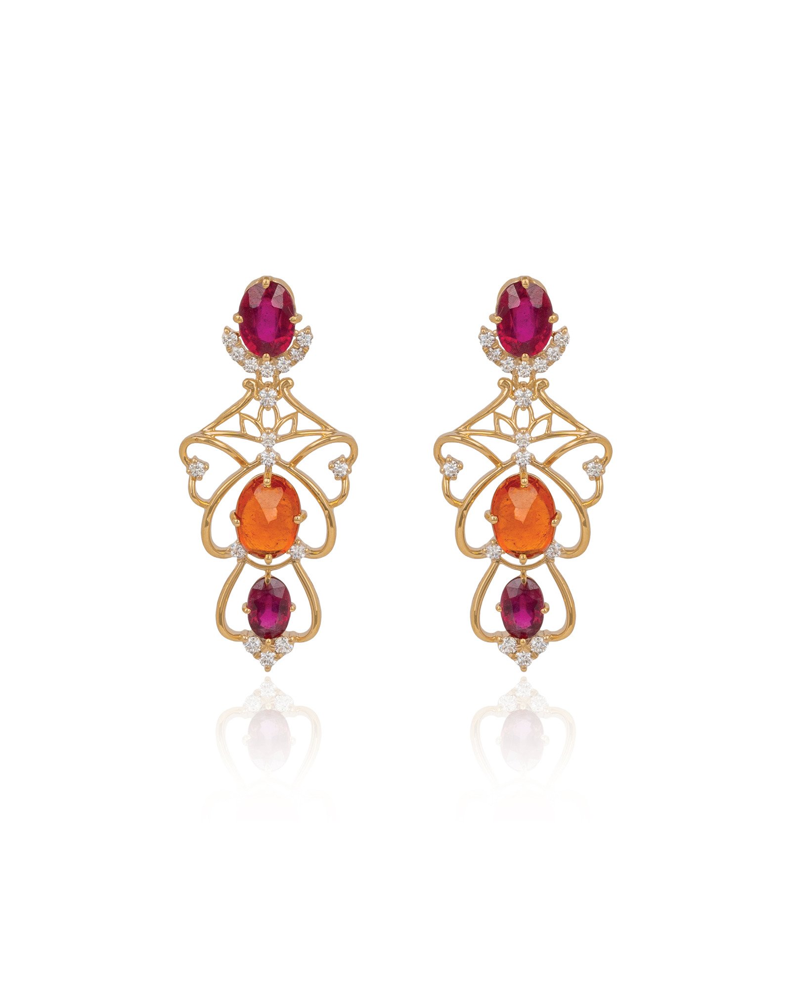 The Scarlet Bloom Earrings